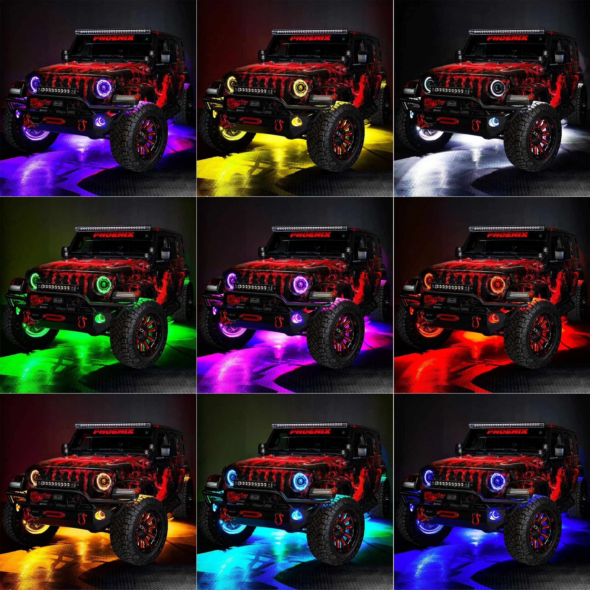 ORACLE Lighting LED Illuminated Wheel Rings - ColorSHIFT - Image 7