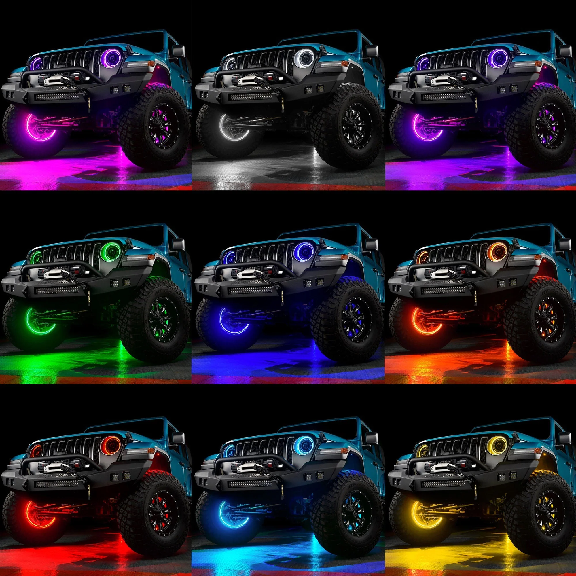 ORACLE Lighting LED Illuminated Wheel Rings - ColorSHIFT RGB+W - Image 7