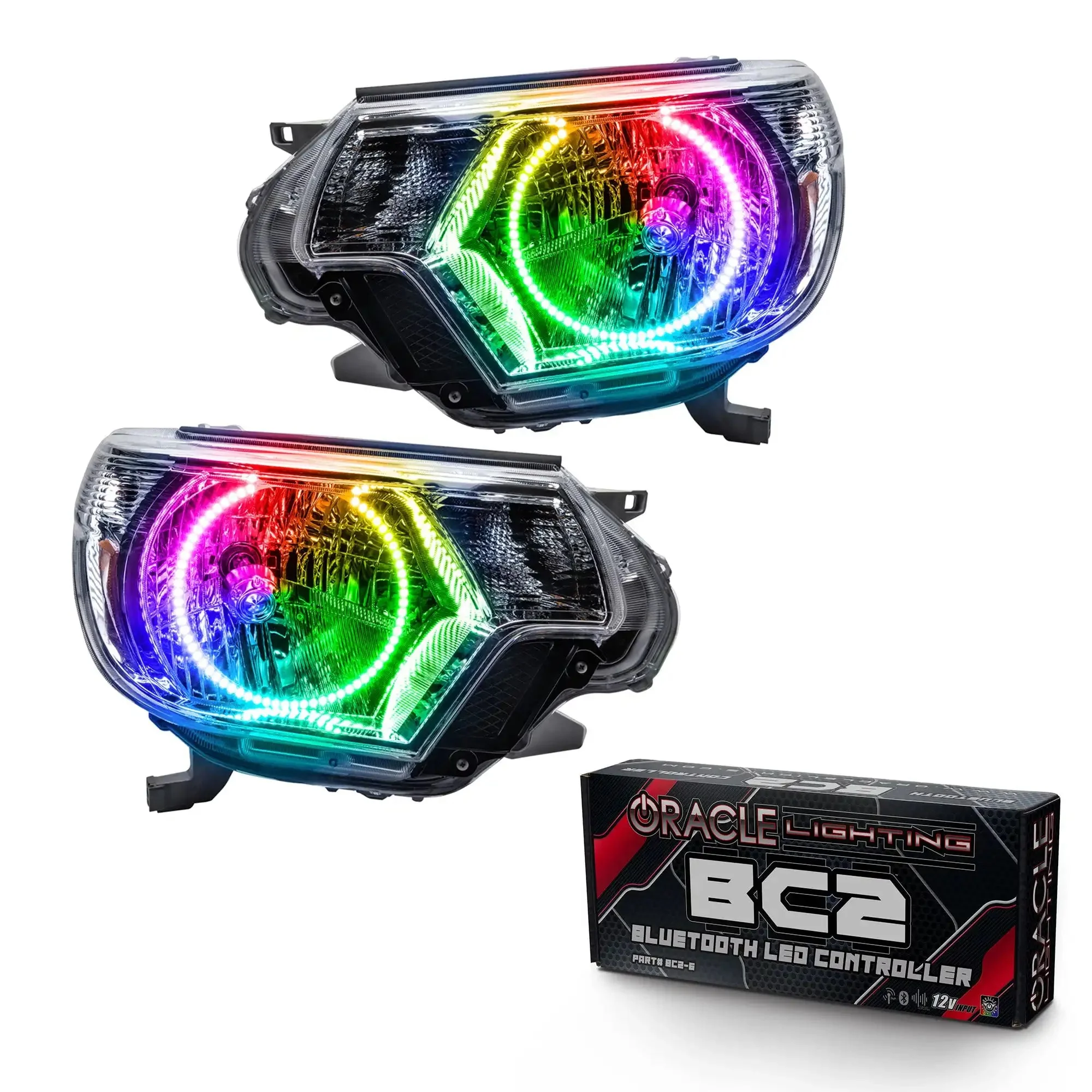 ORACLE Lighting 2012-2015 Toyota Tacoma Pre-Assembled Halo Headlights - Chrome - Image 11