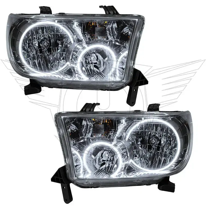 ORACLE Lighting 2007-2013 Toyota Tundra Pre-Assembled Halo Headlights - Chrome Housing - Image 6