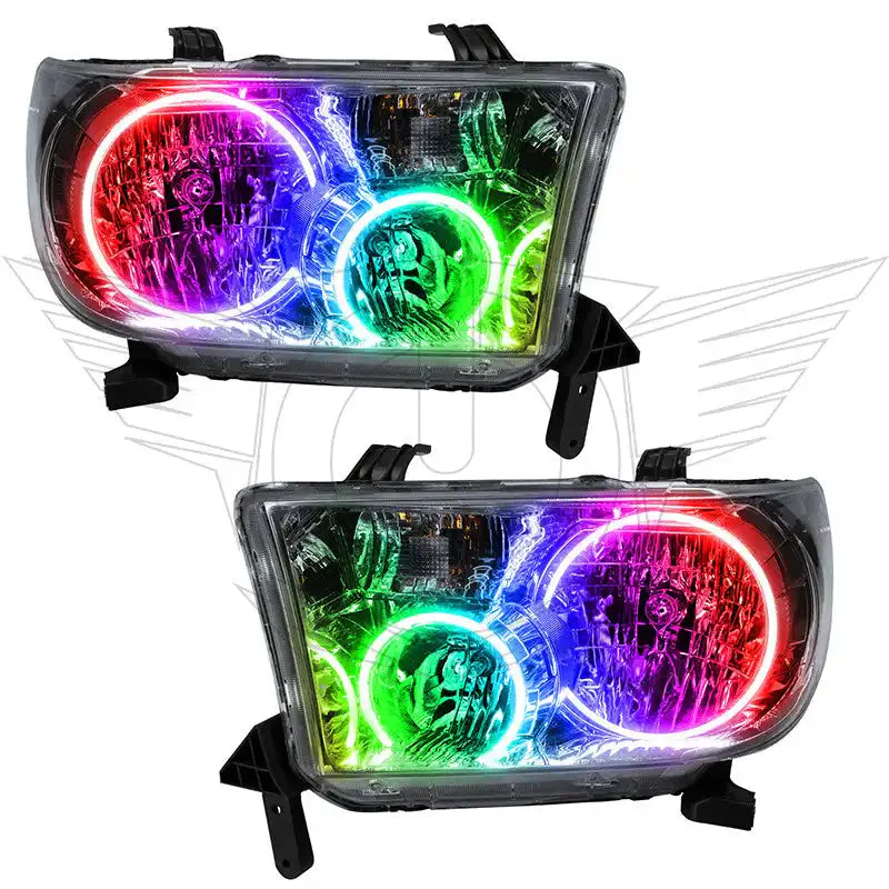 ORACLE Lighting 2007-2013 Toyota Tundra Pre-Assembled Halo Headlights - Chrome Housing - Image 7