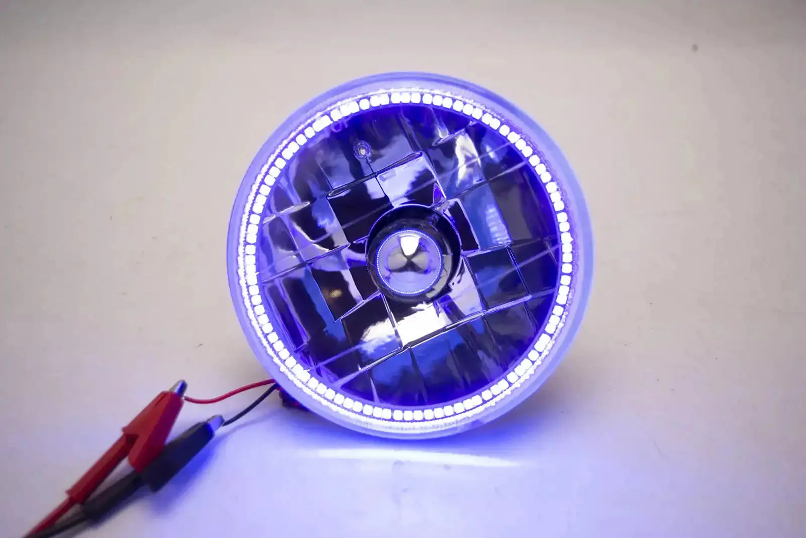 Universal 5.75" ORACLE Sealed Beam Headlight LED Halo Purple U/V H5006/PAR46 - Image 3