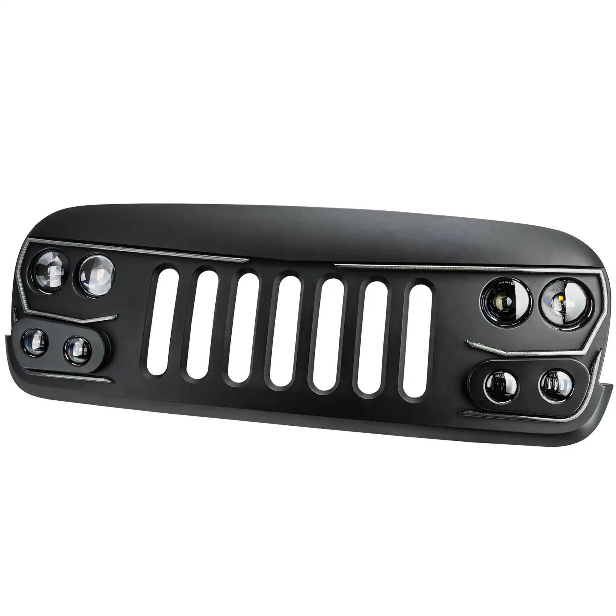 2007-2017 Jeep Wrangler JK VECTOR Pro Series II Full LED Grill - Integrated Headlights & DRL - Image 3