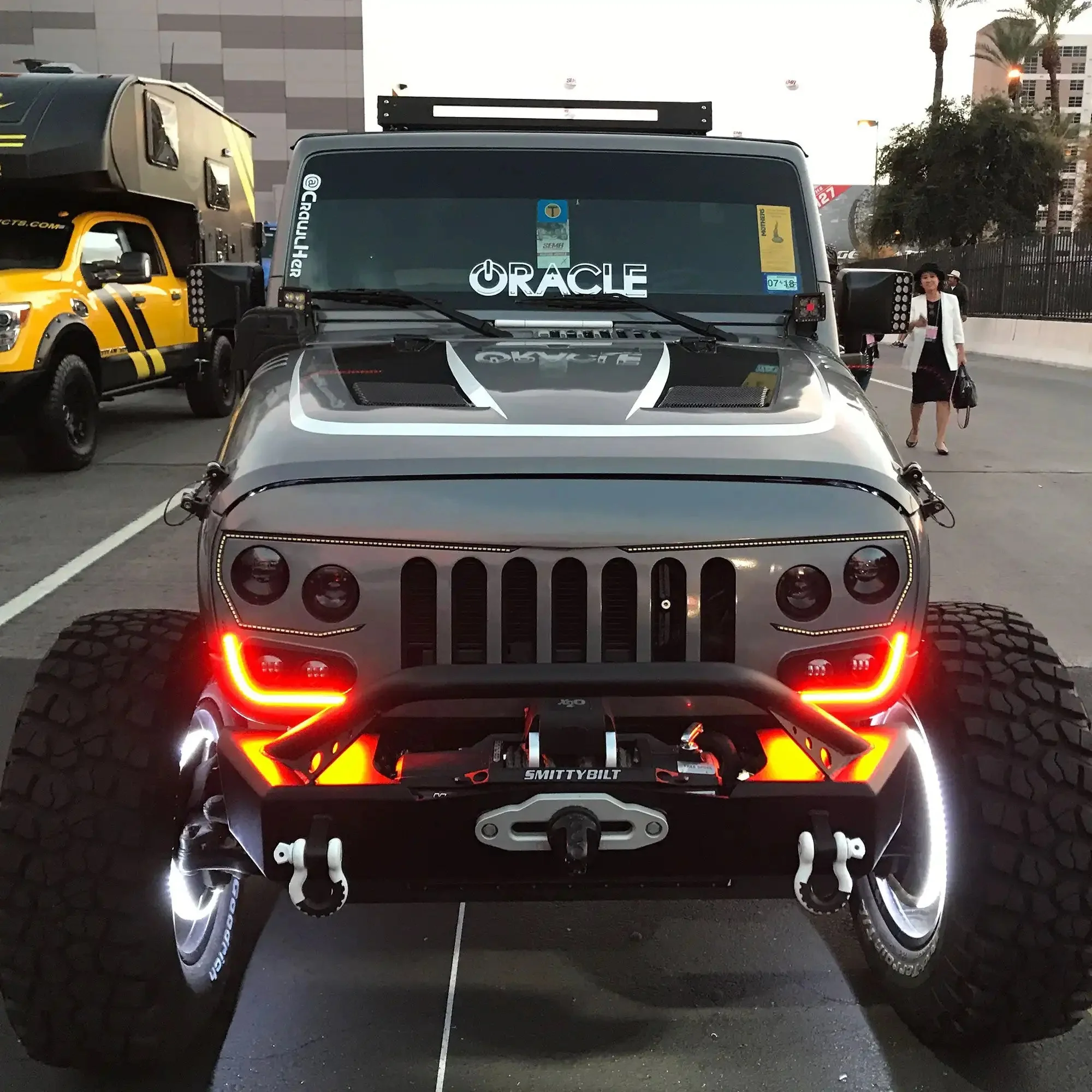 2007-2017 Jeep Wrangler JK VECTOR Pro Series II Full LED Grill - Integrated Headlights & DRL - Image 6