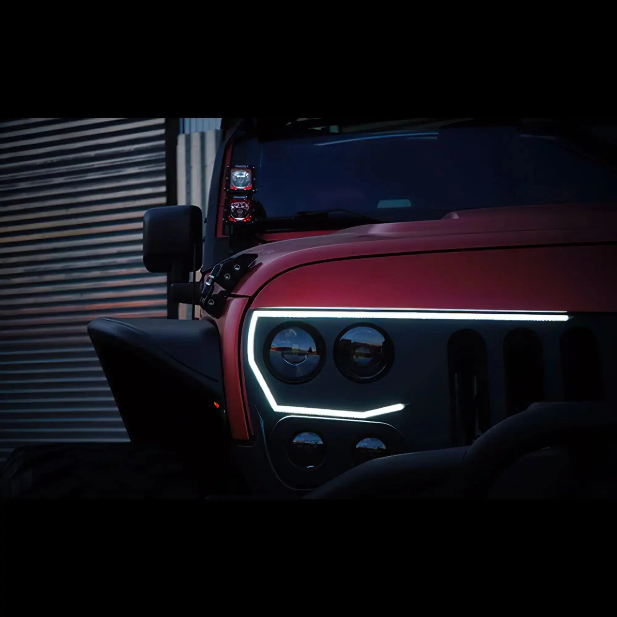 2007-2017 Jeep Wrangler JK VECTOR Pro Series II Full LED Grill - Integrated Headlights & DRL - Image 7